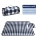 Waterdichte blauwe geblokte picknickmat met zacht velours en een PEVA-onderzijde - Draagbare Opvouwbare Stijl / 130x150cm Verpakking / Houndstooth