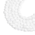 Translucent white millefiori flat round glass beads for DIY bracelet jewelry making - 6mm (1 String/Approx 65 Beads) / White