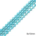 Perles en forme de croix turquoise 8x10mm pour la création de colliers et bracelets - Style de Petite Croix (BTB1148) / 38cm/Paquet Environ 38 Pièces (8x10mm)