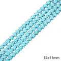 Perles de turquoise en forme d'étoile pour bijoux DIY, taille 12x11mm en bleu éclatant. - Style d'Étoile à Cinq Branches (BTB1148) / 38cm/Paquet Environ 39 Pièces (12x11mm)