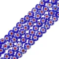 Εξαιρετικές μπλε γυάλινες χάντρες millefiori 8mm σε σχήμα καρδιάς για κοσμήματα DIY - Συσκευασία 10 Τεμαχίων / Μπλε ζαφείρι / 8mm