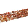 Natürliche unregelmäßige Karneol-Steinperlen und bunte Kristallchips für DIY-Schmuck - Roter Achat (BTB733) / Mittel 5-8mm (80cm)
