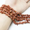 Cuentas de esquirlas de piedra de arena marrón para joyería DIY y pulseras - Pieza Única / Fragmentos de Piedra de Sol Sintética