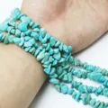 Cuentas de piedra triturada turquesa irregular natural para joyería artesanal DIY - Fragmentos de Turquesa Azul Sintética