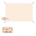 Tragbare wasserdichte Picknickmatte mit einem niedlichen Cartoon-Hundemuster-Beutel - Beige Bunte Welpenfamilie
