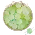 Cuentas de acrílico verde esmerilado con forma de flor y mariposa para joyería DIY - 30g/Paquete (12-41mm) / Gama de verdes