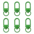 Lot de 6 fermoirs mousquetons pivotants en U peints en vert pour bijoux et sacs DIY - Largeur env. 12mm, Longueur env. 33mm, 5 Pcs/Paquet / Vert