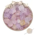 Surtido de cuentas de acrílico esmerilado degradado con flores y mariposas para bisutería - 12-41mm 30g/Paquete / Serie Púrpura Claro
