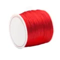 Bobine de cordon en nylon rouge vif pour le tissage de bracelets DIY et nœuds chinois - Cordon Tressé (1.5mm) / 45 Pièces/Paquet