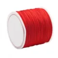 Bobine de cordon tressé rouge pour bijoux DIY, bracelets et nœuds chinois artisanaux - Cordon Tressé (1.0mm) / 30m/Paquet