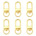 Lot de 6 fermoirs mousquetons pivotants dorés en forme de U pour bijoux DIY et porte-clés - Largeur env. 12mm, Longueur env. 33mm, 5 Pcs/Paquet / Or