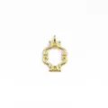 Ciondolo in lega dorata stile antico per accessori per la creazione di gioielli DIY - Piccolo Ovale / 15x24mm (10 Pezzi/Confezione) / Oro