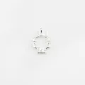 Connettore filigranato in lega d'argento antico per gioielli fai-da-te e ciondoli nappa - Piccolo Ovale / 15x24mm (10 Pezzi/Confezione) / Argento