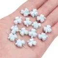 Perles d'espacement en céramique bleu clair en forme de trèfle pour bijoux DIY créatifs - Style Trèfle (12x13mm) / 2 Pièces/Paquet