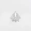 Connettore in lega filigranata argento per forcine e ciondoli a nappa stile antico - Stile Fiore / 26x28mm (10 Pezzi/Confezione) / Argento