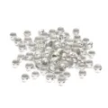 Hochwertige versilberte Quetschperlen aus Kupfer für DIY-Schmuckherstellung und Abstandshalter - 1.5mm (500 Stück/Packung) / Silber