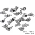 Embouts de pompon en alliage argent antique, 9x12mm avec trou de 2mm pour bijoux DIY - Style Cône Embossé / 10 Pièces/Pack (9x12mm) / Argent antique