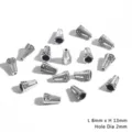 Perles en alliage argenté antique pour capuchons de fleurs L8mm x H13mm pour bijoux DIY - 10 Pièces/Paquet (8x13mm)