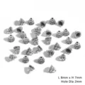 Embout de gland en alliage argent antique 8x7mm pour bijoux et colliers DIY - 10 Pièces/Paquet (8x7mm)