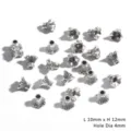 Embouts de glands en alliage argent antique pour bijoux DIY, 10x12mm avec trou de 4mm - 10 Pièces/Paquet (10x12mm)