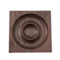 Square walnut finish wood tray for jewelry bead display - Black Walnut Square