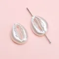 Witte ABS-imitatieparel kauri-schelpkraaltjes voor het zelf maken van sieraden en ambachten. - Verpakking van 30 / Schelp (Puur Wit)