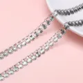 Silver stainless steel sunflower circle chain for DIY jewelry making, bracelets and necklaces - Sunflower Disk Dangle Chain / 1 Meter/Pack (Width approx. 7.3mm)