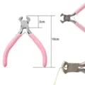 Mini pink precision jewelry pliers for DIY beading and wire wrapping 10cm total length - End Cutting Pliers / 1 Pack / Pink