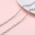 Stainless steel sunflower loop chain for DIY jewelry accessories - Twisted Loop Link / 1m/Pack (Width approx 5mm)