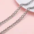 Stainless steel sunflower circle chain link for DIY jewelry making accessories silver - 1.0 Double Layered Chain / 1 Meter/Pack (Width approx. 7mm)