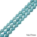 Perles en vrac en forme de tortue turquoise 14x17mm pour la fabrication de bijoux DIY - Tortue Marine 14x17mm Diamètre Du Trou Env. 1mm 38cm/paquet Environ 24 Pièces.