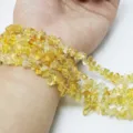 Cuentas de virutas de citrino amarillo natural irregular para hacer joyas de bricolaje - Fragmentos de Citrino Natural