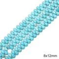 Perles en turquoise bleue en forme de larme 8x12mm pour la création de bijoux DIY - Forme De Larme Perforée 8x12mm Ouverture Env. 1mm 38cm/paquet Environ 79 Pièces.