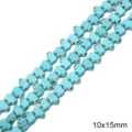 Perles en pierre turquoise bleue en forme d'éléphant 10x15mm pour la création de bijoux DIY - Perles En Forme D'éléphant 10x15mm Ouverture Env. 1mm 38cm/paquet Environ 40 Perles.