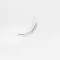 Connettore in lega a forma di arco d'argento con asole multiple per gioielli fai da te - Curvo a 9 Fori / 6x36mm (10 Pezzi/Confezione) / Argento