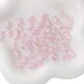 Perle in vetro a forma di orso rosa iridescente con rivestimento AB per gioielli - 10 Pezzi/Confezione (8x10mm) / Rosa