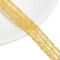 Faceted yellow synthetic crystal round beads for handmade DIY jewelry making accessories - Yellow