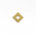 Connettore per gioielli a fiore in filigrana quadrata dorata per forcine e ciondoli - Quadrato / 15x15mm (Confezione da 10) / Oro