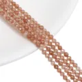 Faceted champagne synthetic zircon crystal beads for DIY jewelry making accessories - Light Coffee