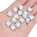 Perles en céramique bleu clair nacré en forme de cœur pour bijoux artisanaux DIY - Petite Forme de Cœur (10mm)
