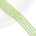 Light green faceted crystal zircon round beads for DIY handmade jewelry and accessory making. - Green