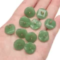 Breloques en verre imitation jade vert pour bijoux faits main, bracelets et colliers - Feuille de Lotus / 16mm (5 Pièces/Paquet) / Vert
