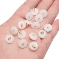 Breloques artisanales en verre style jade Pingan pour bijoux DIY en rose pâle clair - Boucle de sécurité / 12mm (5 pcs) / Blanc