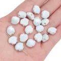 Perles en céramique bleu clair en forme de coquillage avec glaçure pour bijoux DIY - Style Coquillage Marin (12x10mm)