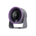 Purple 100-speed stepless desktop circulation fan with smart digital display for home - Gray