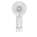 Tragbarer USB Handventilator mit Sprühfunktion in Weiß mit eleganten Roségold-Akzenten. - Weiß