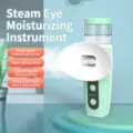 Portable SL803 handheld nano mist eye moisturizer in mint green for eye fatigue relief - Warm Compress And Mist Atomization / Thermal Compress Hydrating Device Humidifier Sprayer Eye Massager / Green