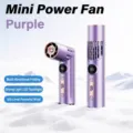 Tragbarer klappbarer Hochgeschwindigkeits-Miniventilator mit 100 Stufen in Lila - 168x37x37mm / Lila