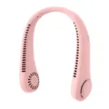 Tragbarer rosa blattloser Nackenventilator mit USB-Kühldesign für heiße Sommertage - 1200mAh / Rosa