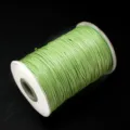 High-quality green Korean wax cord on spool for DIY handmade jewelry crafting - 1.0mm / Army Green